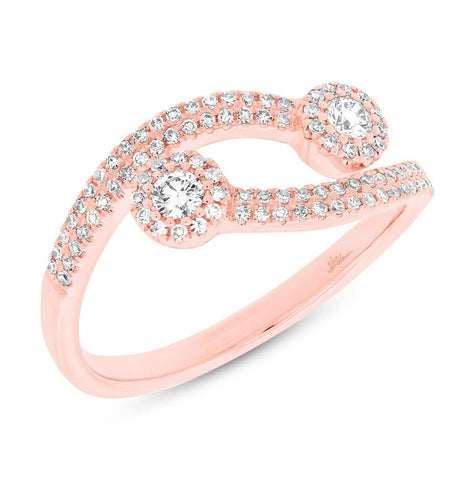 0.37 Ctw 14k Rose Gold Diamond Womens Ring