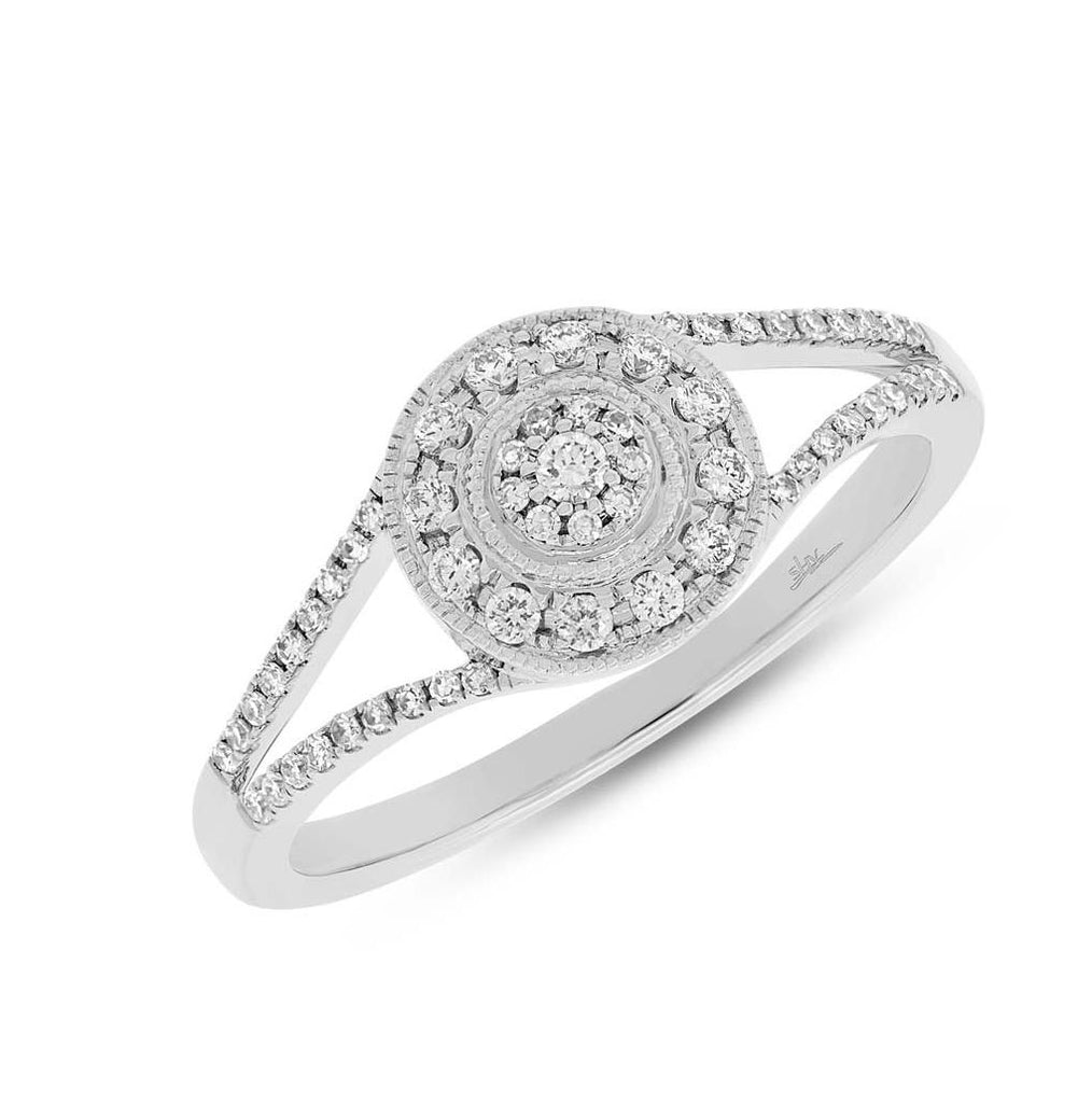 0.26 Ctw 14k White Gold Diamond Womens Ring