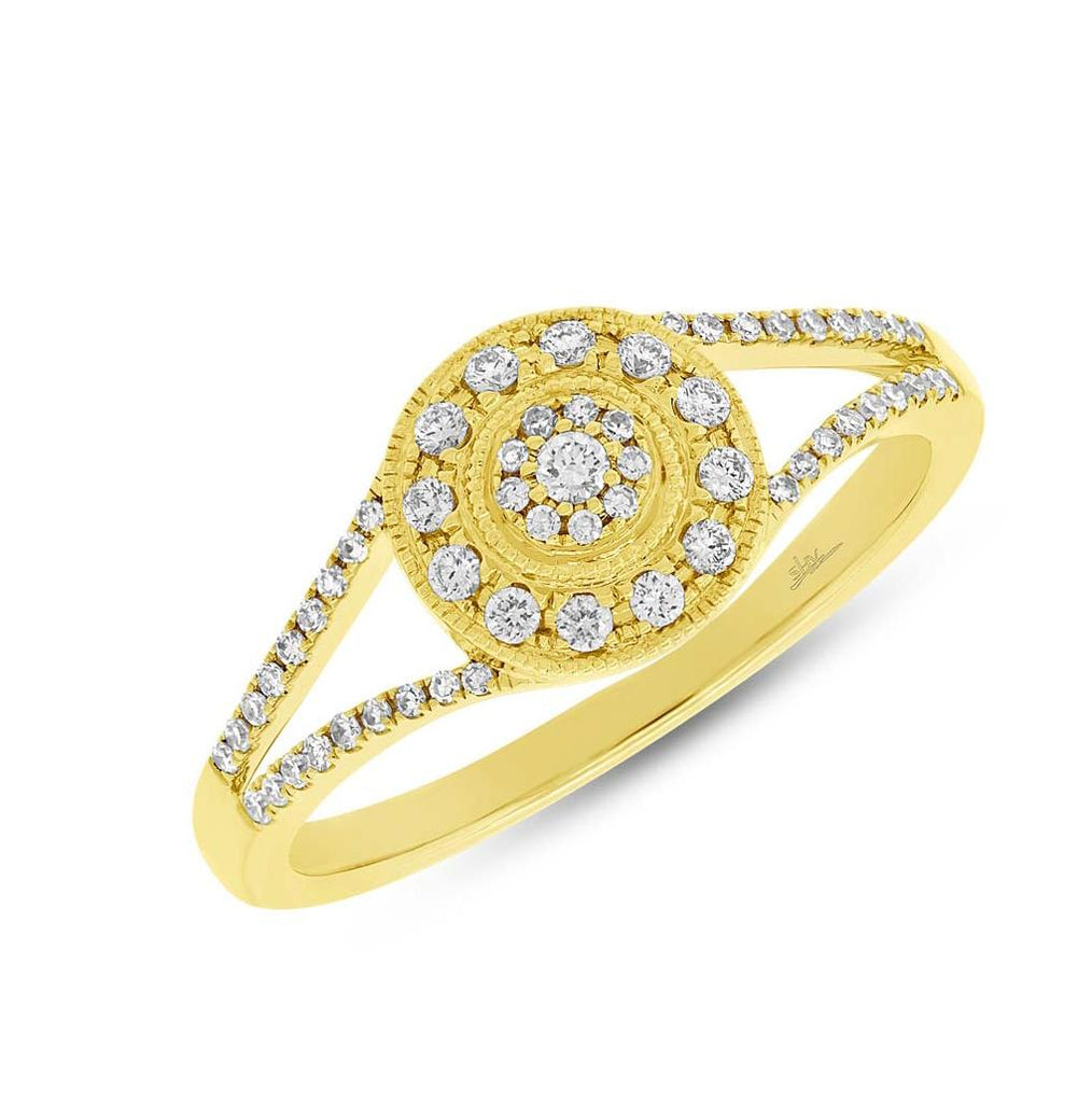 0.26 Ctw 14k Yellow Gold Diamond Womens Ring