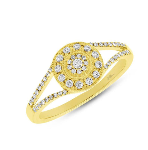 0.26 Ctw 14k Yellow Gold Diamond Womens Ring