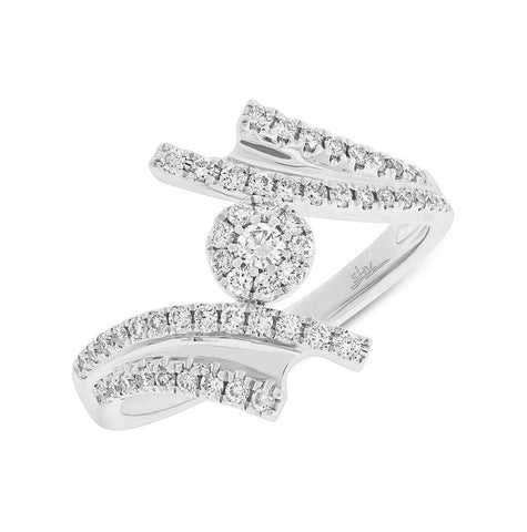 0.39 Ctw 14k White Gold Diamond Womens Ring