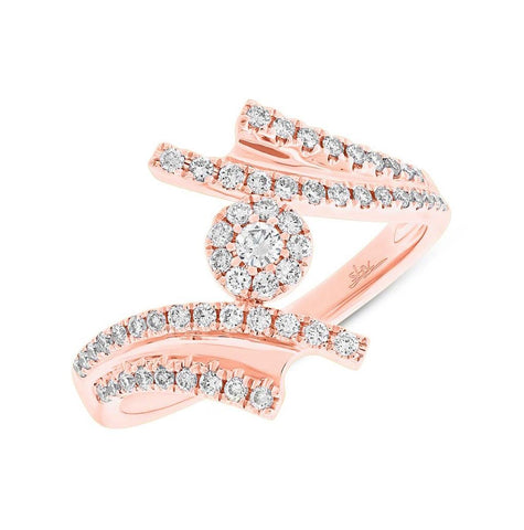 0.39 Ctw 14k Rose Gold Diamond Womens Ring