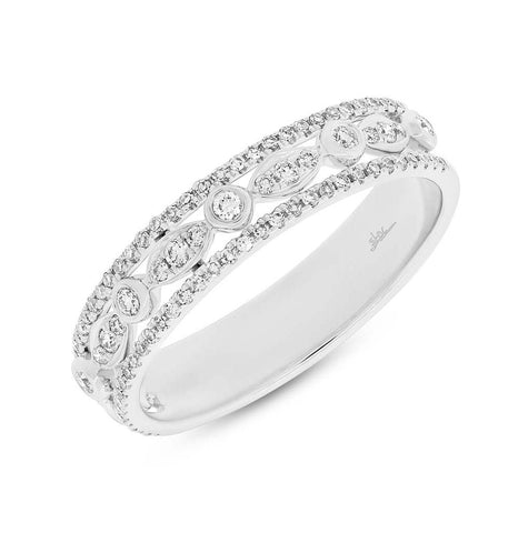 0.33 Ctw 14k White Gold Diamond Womens Ring