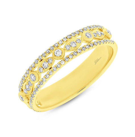 0.33 Ctw 14k Yellow Gold Diamond Womens Ring
