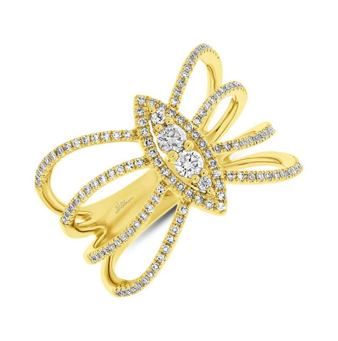 0.46 Ctw 14k Yellow Gold Diamond Womens Ring