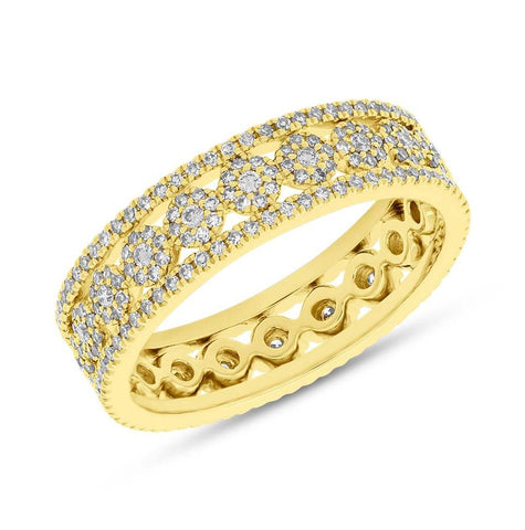 0.80 Ctw 14k Yellow Gold Diamond Womens Eternity Band Size 7