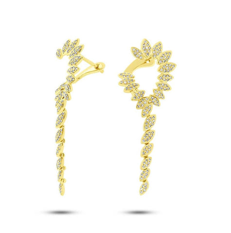 0.59 Ctw 14k Yellow Gold Diamond Earring