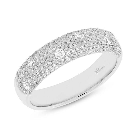 0.63 Ctw 14k White Gold Diamond Womens Ring
