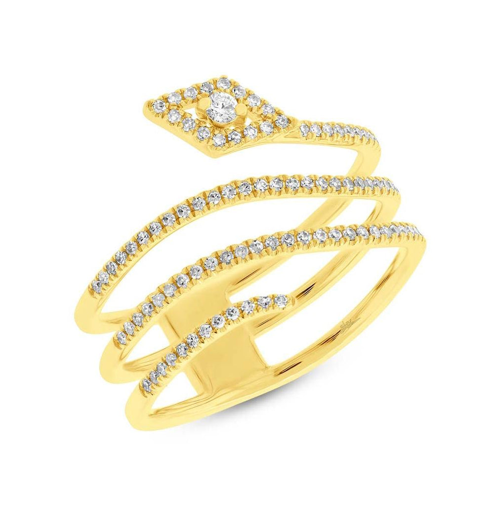 0.28 Ctw 14k Yellow Gold Diamond Womens Ring