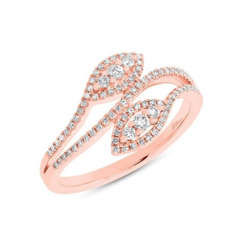 0.31 Ctw 14k Rose Gold Diamond Womens Ring
