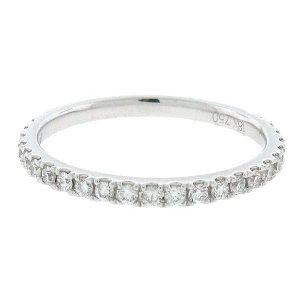 0.40 Ctw 18k White Gold Diamond Womens Band