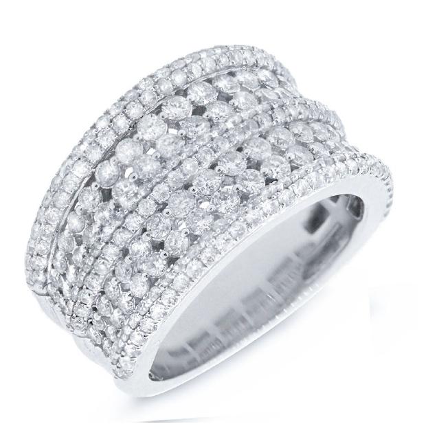 2.26 Ctw 14k White Gold Diamond Womens Ring