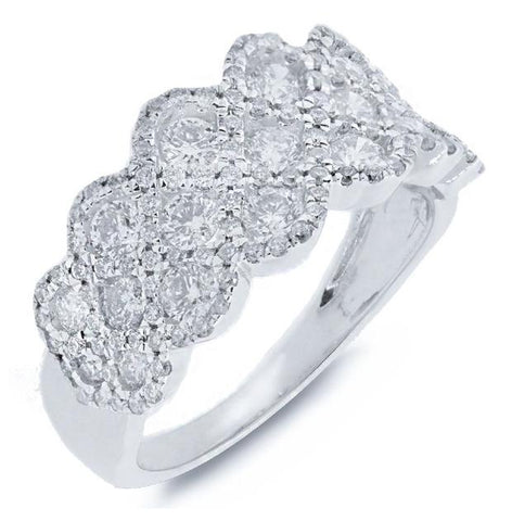 1.42 Ctw 14k White Gold Diamond Womens Ring