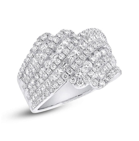 2.52 Ctw 18k White Gold Diamond Womens Ring