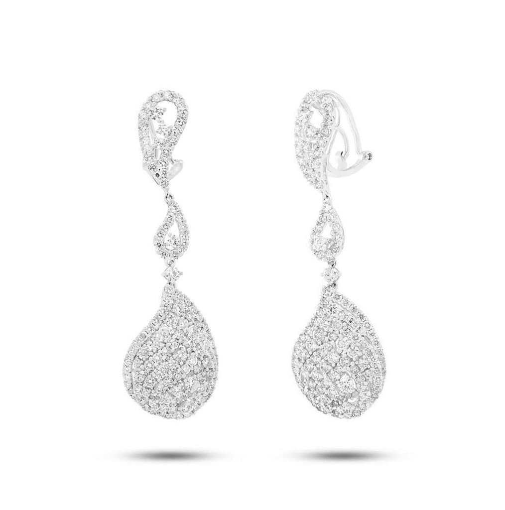 4.99 Ctw 18k White Gold Diamond Earring