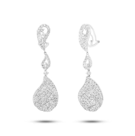 4.99 Ctw 18k White Gold Diamond Earring