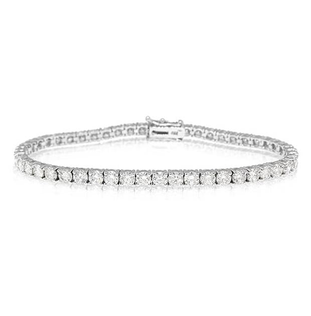 7.53 Ctw 18k White Gold Diamond Tennis Bracelet