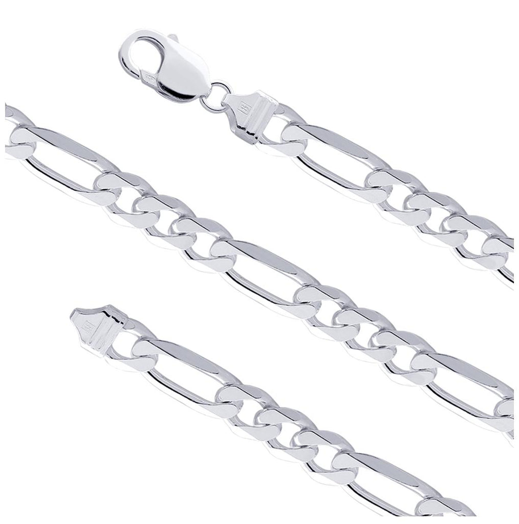 .925 Sterling Silver Flat Figaro Chain 120 (5mm), <b>size: 20</b>