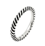 .925 Sterling Silver Twisted Rope Stackable Band, <b>size: 5</b>