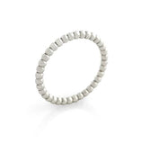 .925 Sterling Silver Rhodium Plated Bead Design Stackable Band (size 9-12), <b>size: Sl</b>