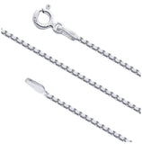 .925 Sterling Silver Box Chain 024 (1.3mm), <b>size: 18</b>