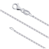 .925 Sterling Silver Rollo 020 Chain (1.4mm), <b>size: 16</b>