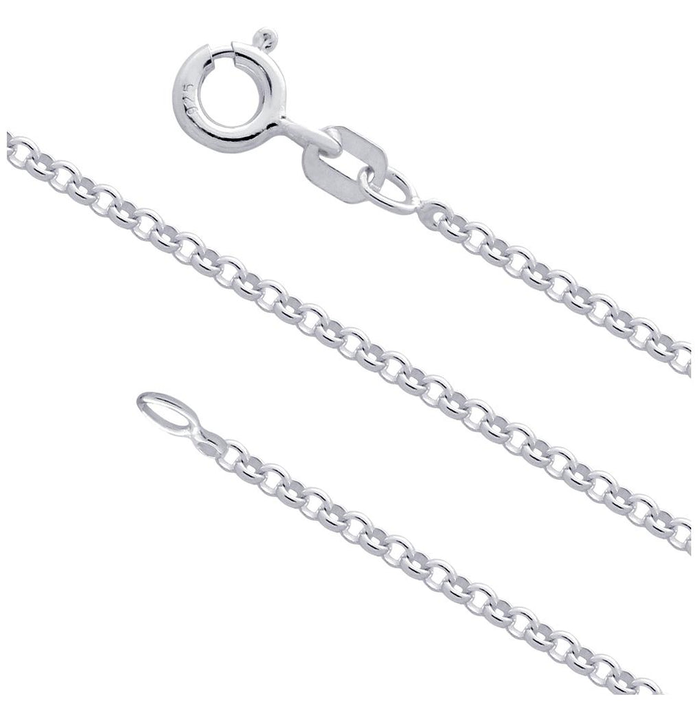 .925 Sterling Silver Rollo 025 Chain (2mm), <b>size: 30</b>