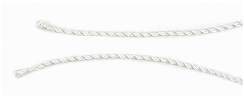 .925 Sterling Silver White Satin Rope Cord 18" (4mm)