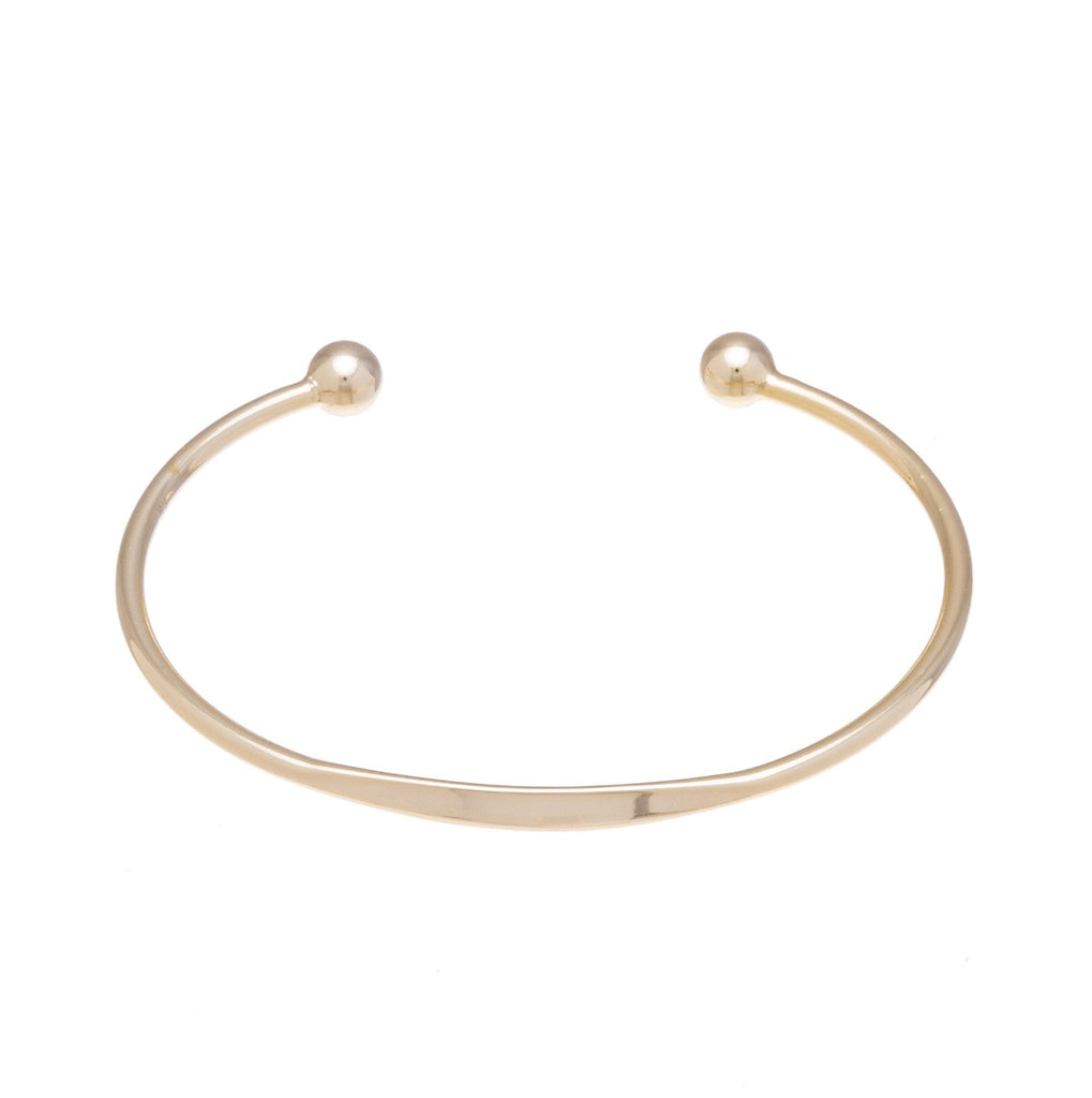 .925 Sterling Silver Gold Plated Engravable Baby Bangle 5.5"