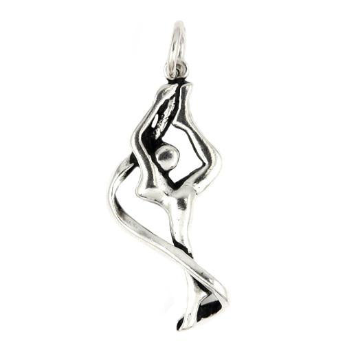 .925 Sterling Silver Abstract Ballerina Dancer Charm