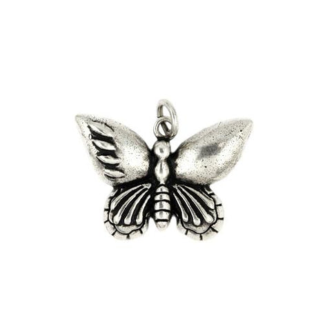 .925 Sterling Silver Butterfly Pendant