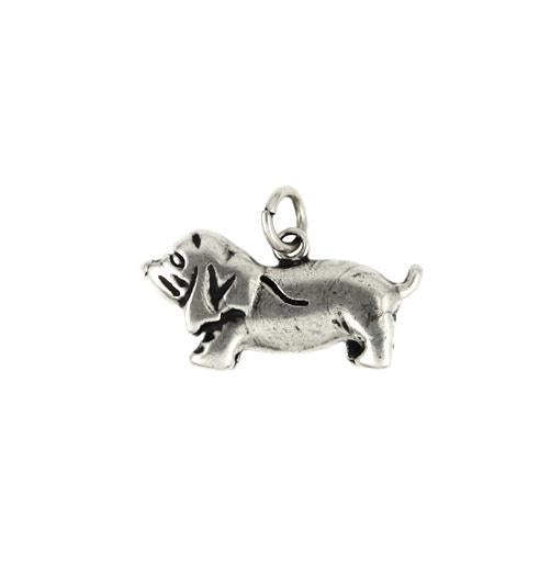 .925 Sterling Silver Dog Charm