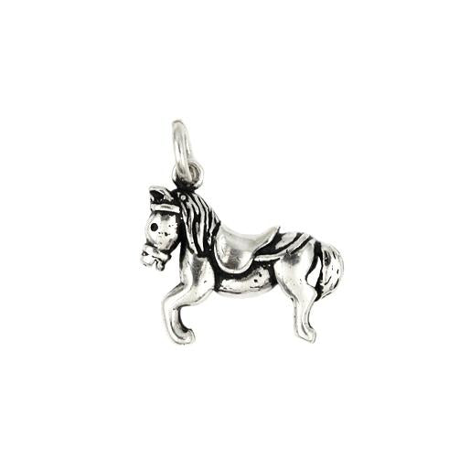 .925 Sterling Silver Horse Charm