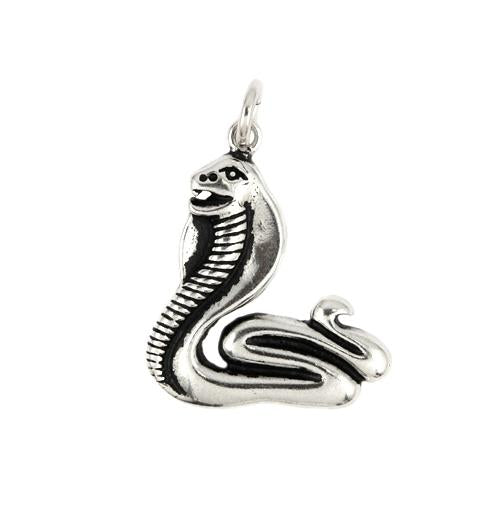 .925 Sterling Silver Cobra Pendant