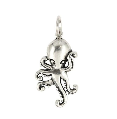 .925 Sterling Silver Octopus Pendant