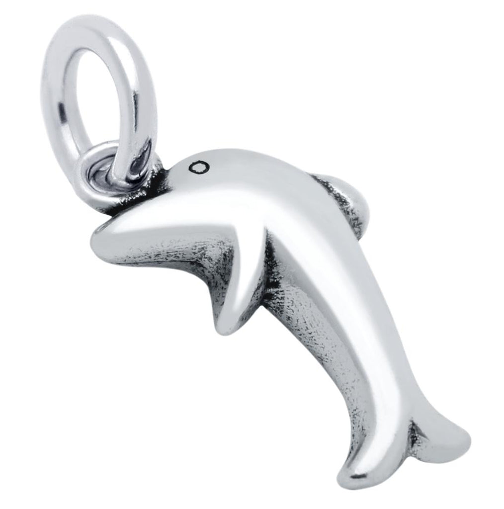 .925 Sterling Silver Dolphin Charm