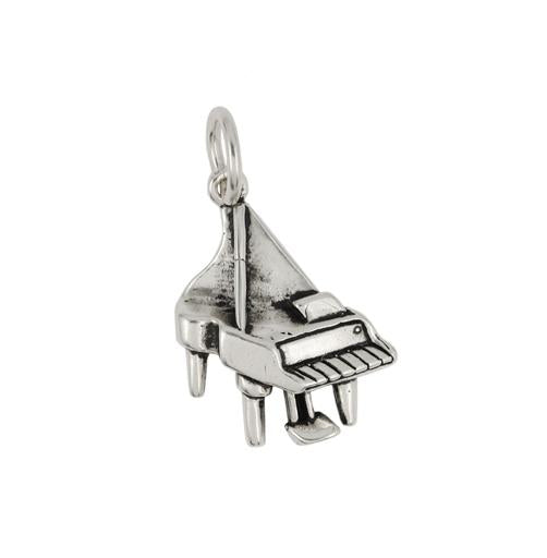 .925 Sterling Silver Piano Charm