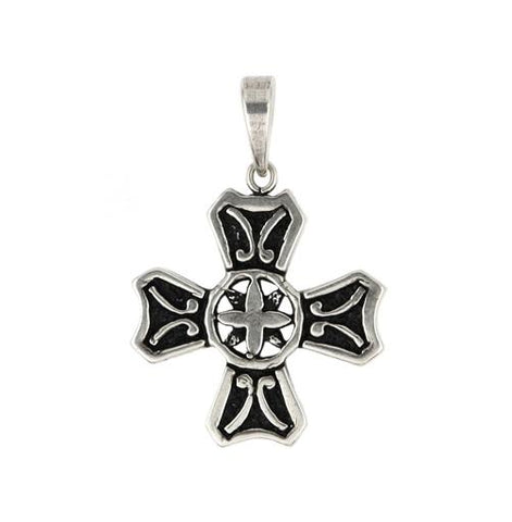 .925 Sterling Silver Maltese Cross Pendant