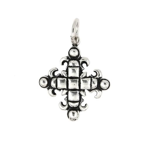 .925 Sterling Silver Square Cross Pendant