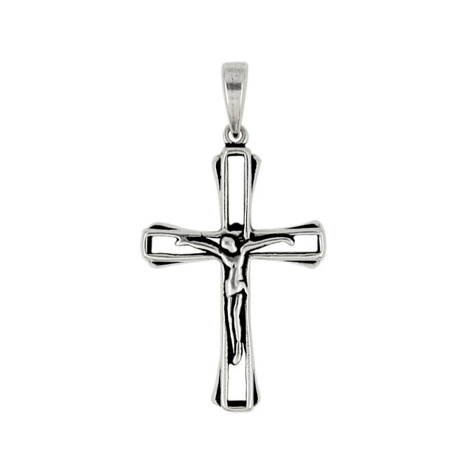 .925 Sterling Silver Crucifix Pendant