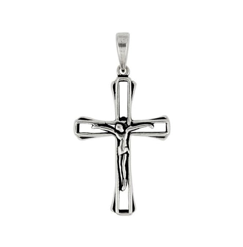 .925 Sterling Silver Crucifix Pendant