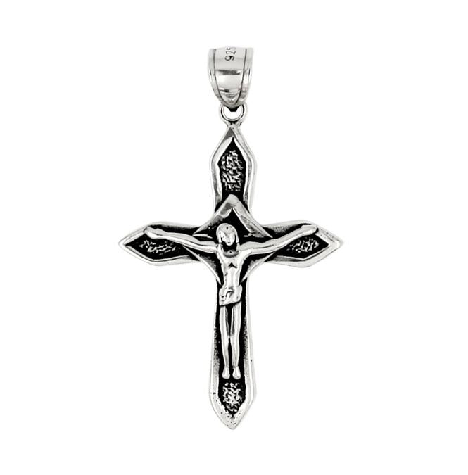 .925 Sterling Silver Crucifix Pendant