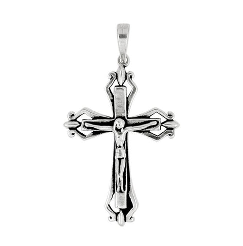 .925 Sterling Silver Crucifix Pendant