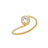 .925 Sterling Silver Rose Gold Plated Crossover Ring With 5mm Cz, <b>size: 5</b>