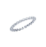 .925 Sterling Silver Rhodium Plated Cz Eternity Band, <b>size: 6</b>