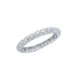 .925 Sterling Silver Thin Cz Band Ring, <b>size: 6</b>