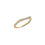 .925 Sterling Silver Rose Gold Plated Single Row Cz Knuckle Ring, <b>size: 4</b>