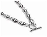 .925 Sterling Silver Twisted Blade Silver Diamond Link Necklace, <b>size: 26</b>