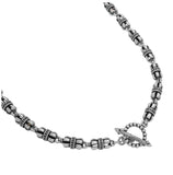 .925 Sterling Silver Twisted Blade Silver Crown-link Chain Necklace, <b>size: 18</b>