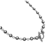 .925 Sterling Silver Twisted Blade Silver Star-link Chain Necklace, <b>size: 18</b>